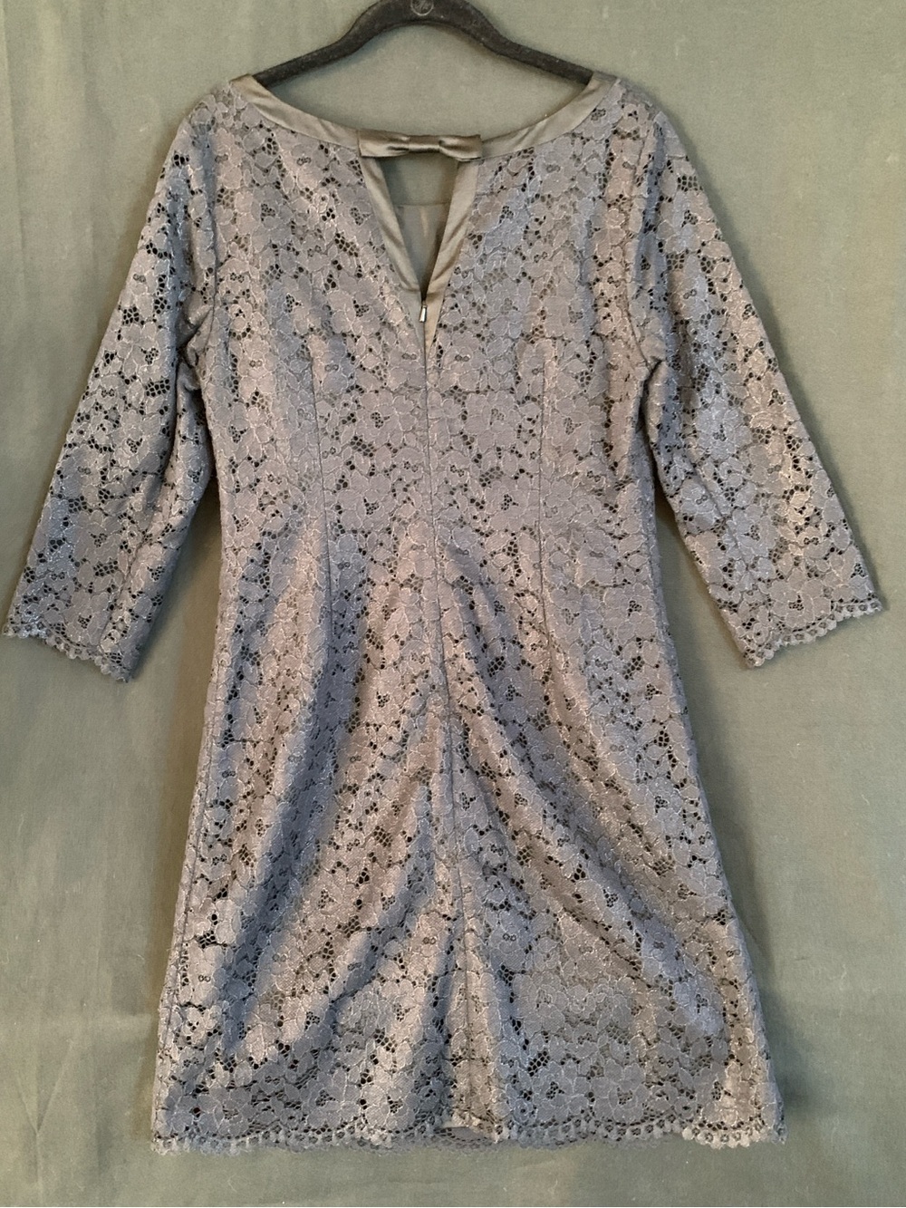 Lilly Pulitzer Black Lace Shift Dress w/Satin Trim & Bow Detail - Size 10 - Picture 4 of 16